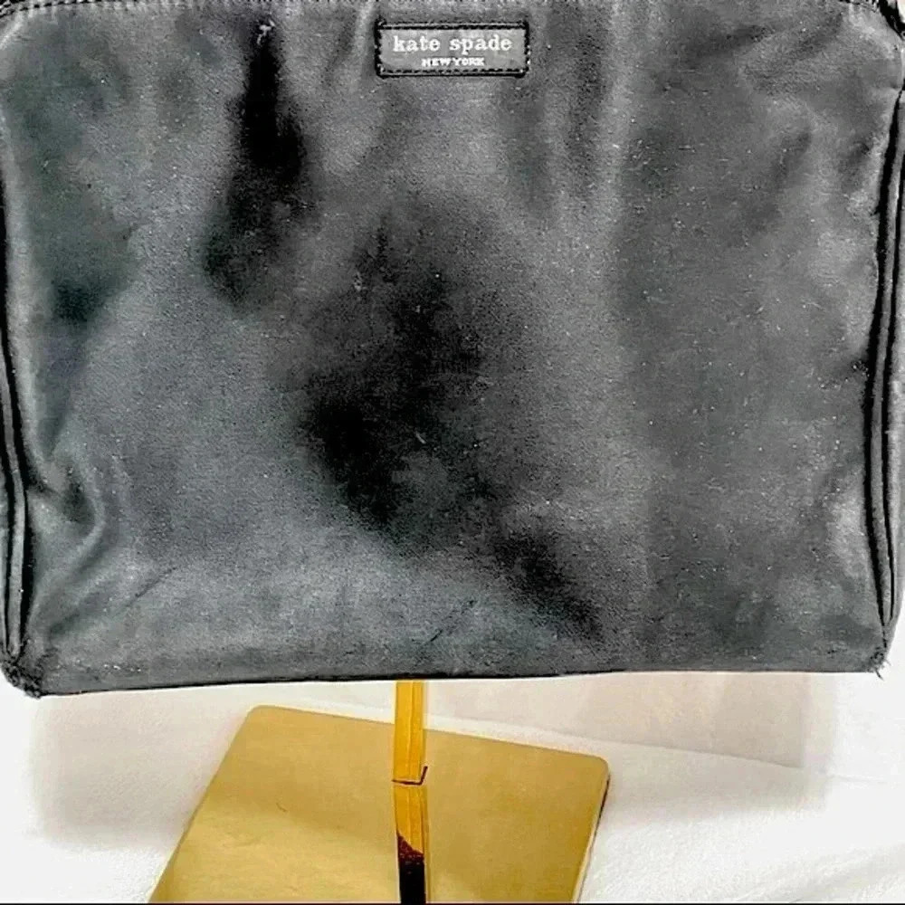 Vintage Y2K Kate Spade Black Nylon Shoulder Bag Classic Style - Picture 3 of 10